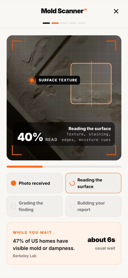 The scan reading your photo